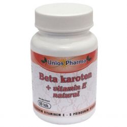 Unios Pharma Beta karoten + vitamín E natural 60 tobolek