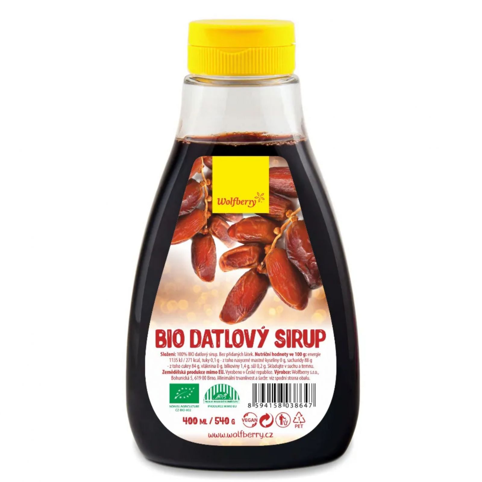 Wolfberry Datlový sirup BIO 400 ml / 540 g