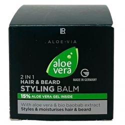 LR Aloe Vera 2v1 Stylingový balzám na vlasy a vousy 50 ml - krabička