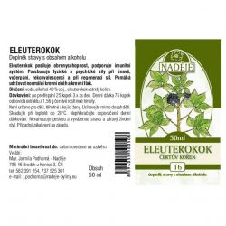 Naděje Eleuterokok T6 - tinktura z bylin 50 ml - etiketa