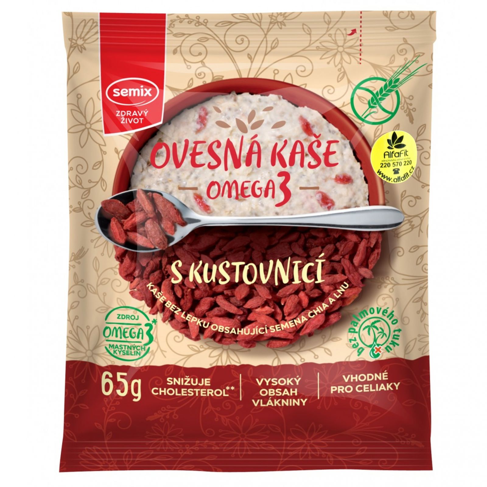 Semix Ovesná kaše Omega 3 s kustovnicí