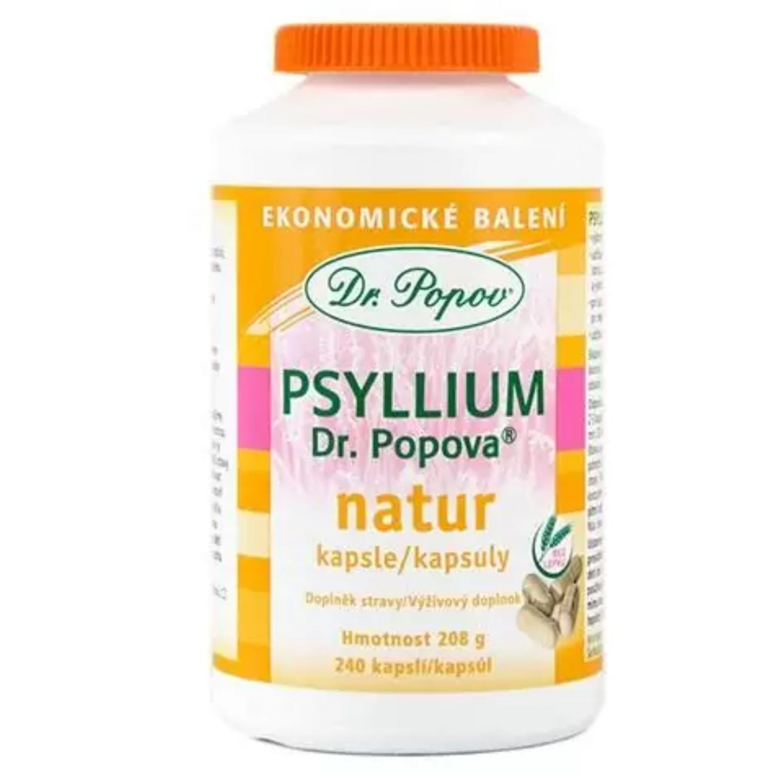 Dr. Popov Psyllium NATUR 240 kapslí