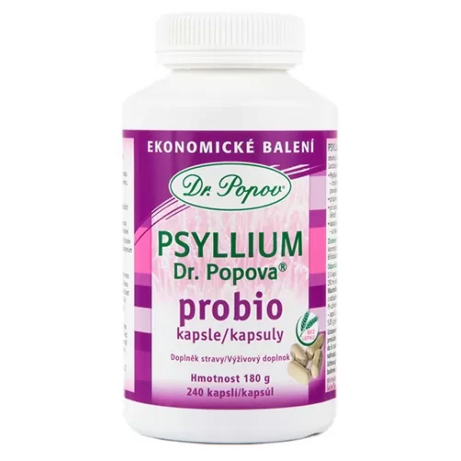 Dr. Popov Psyllium PROBIO 240 kapslí