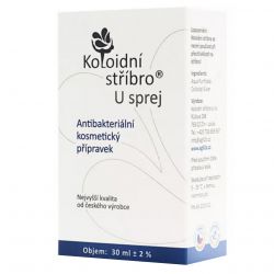 Koloidní stříbro sprej 10 ppm 30 ml + U aplikátor krabička