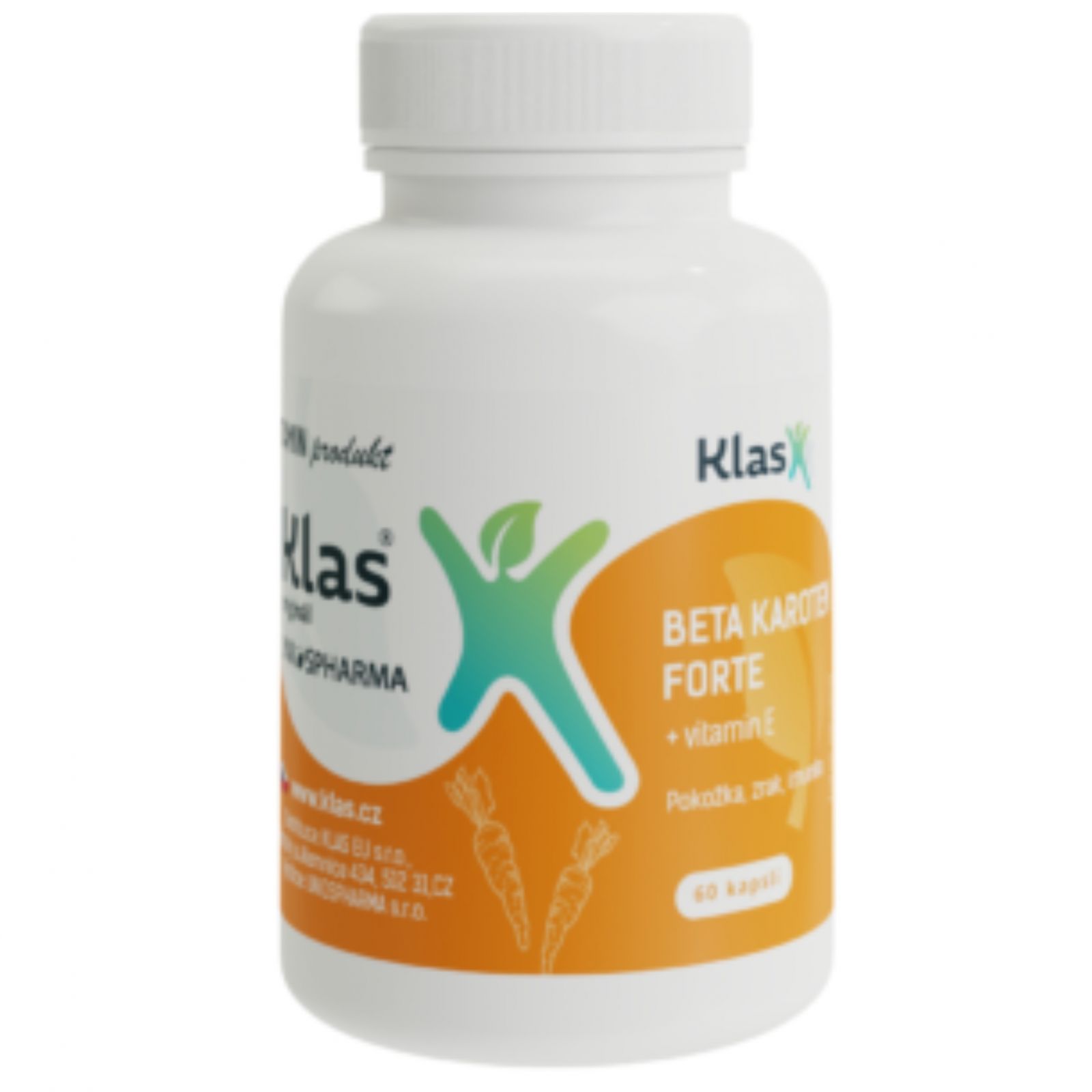 Klas Beta Carotin Forte + Vitamin E natürliche 60 Kapseln